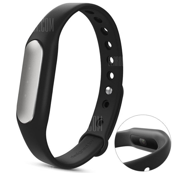 Original Xiaomi Mi Band 1S Heart Rate Wristband with White LED- BLACK