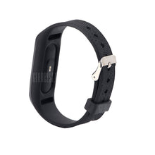 Silicone Solid Color Watch Bracelet for Xiaomi Mi Band 2- BLACK