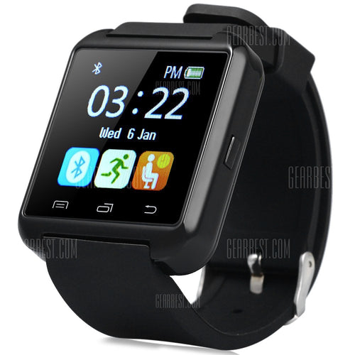 U8 Smart Bluetooth 3.0 Watch Outdoor Sports Smartwatch- BLACK