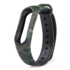 Camouflage Pattern Watch Strap for Xiaomi Mi band 2- GREEN