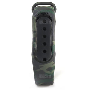 Camouflage Pattern Watch Strap for Xiaomi Mi band 2- GREEN