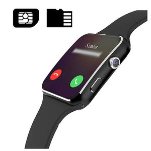 Bakeey X6 Curved HD Camera SIM Card Call Sleep Monitor Built-in Apps Smart Watch for iOS Android