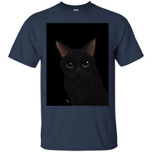 Black cat in black T-Shirt