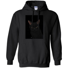 Black cat in black T-Shirt
